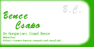 bence csapo business card